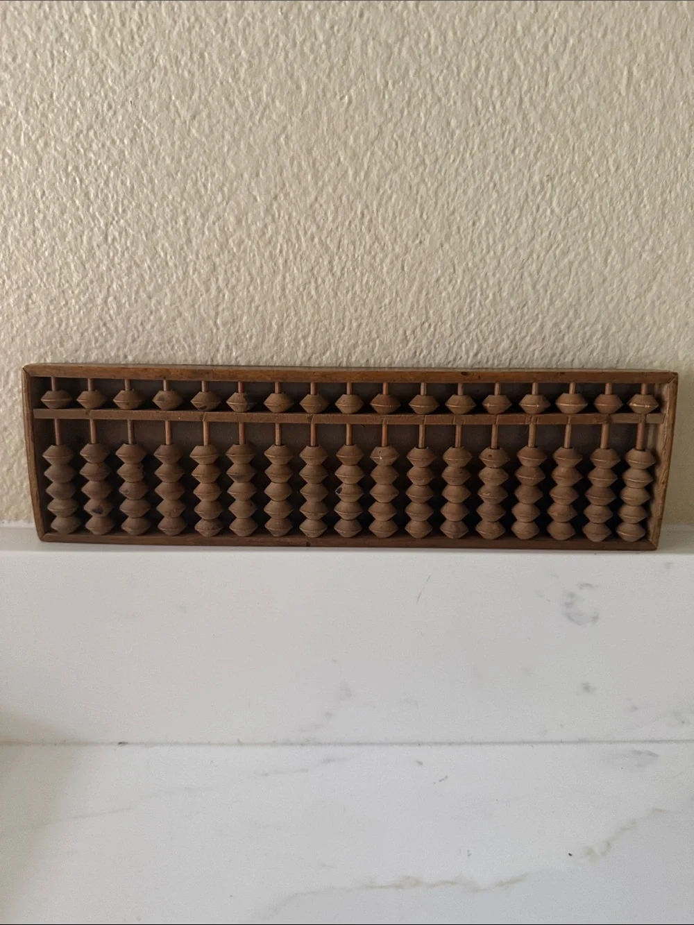 Vintage Japanese Soroban Handheld Wooden Abacus Signed
